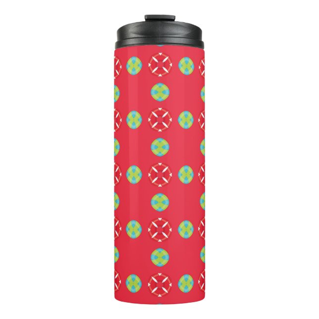 Christmas Holiday Charm Pattern 03 -  Thermal Tumbler (Front)