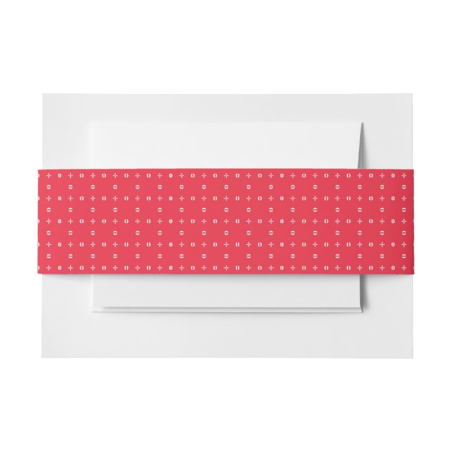 Christmas Holiday Charm Pattern 09 -  Invitation Belly Band (Front Example)