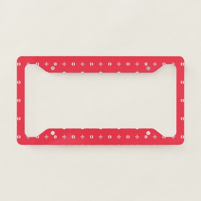 Christmas Holiday Charm Pattern 09 -  License Plate Frame (Front)