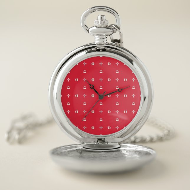 Christmas Holiday Charm Pattern 09 -  Pocket Watch (Inside)