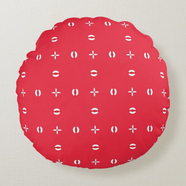 Christmas Holiday Charm Pattern 09 -  Round Pillow (Front)