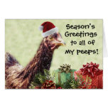 Christmas Chickens Card | Zazzle