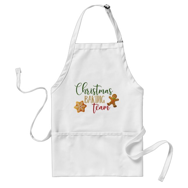 Christmas Holiday - "Christmas Baking Team" Adult Apron (Front)