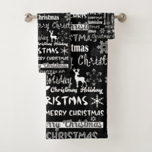Christmas holiday, Christmas pattern Bath Towel Set