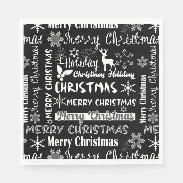 Christmas holiday, Christmas pattern  Napkins (Front)