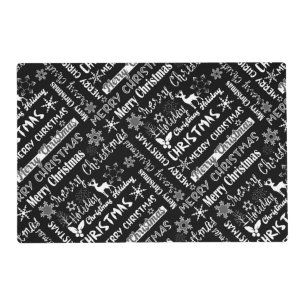 Christmas holiday, Christmas pattern Placemat