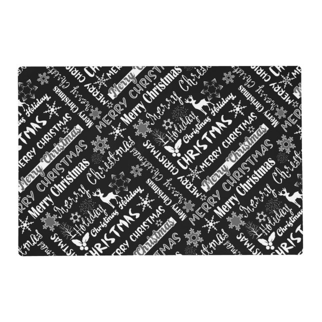 Christmas holiday, Christmas pattern  Placemat (Front)