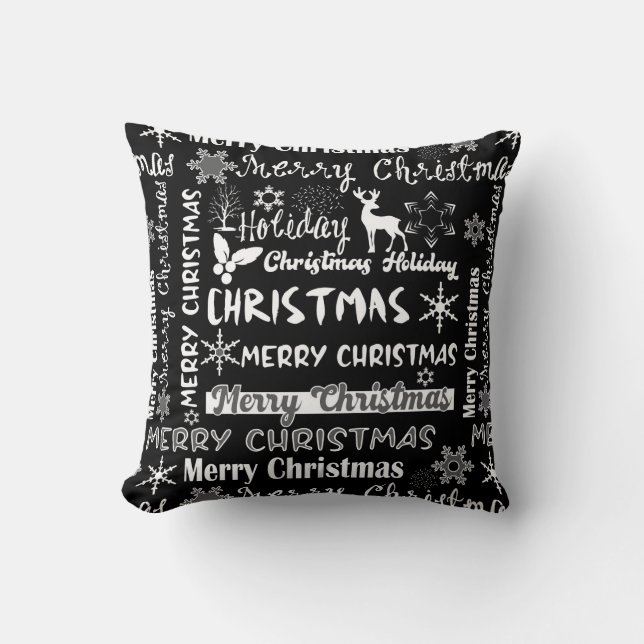Christmas holiday, Christmas pattern Throw Pillow (Front)