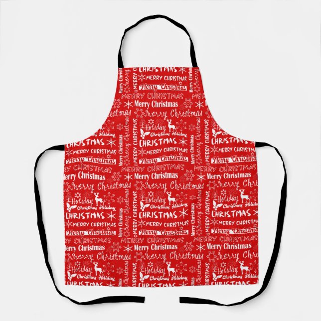 Christmas holiday, Christmas pattern, winter  Apron (Front)