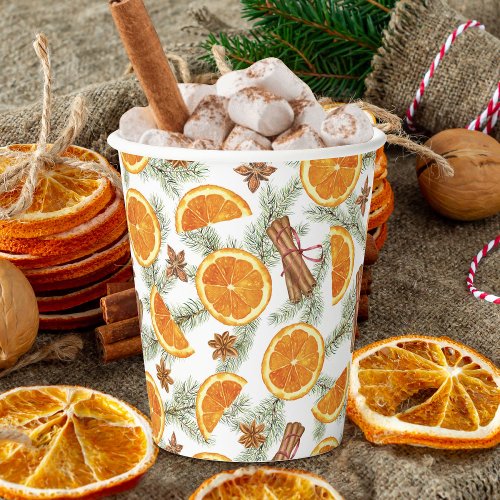 Christmas Holiday Citrus Spice Paper Cups