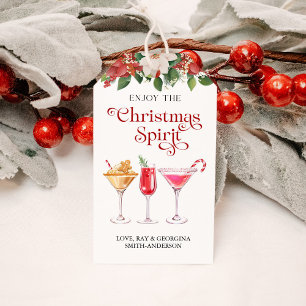 Christmas Holiday Cocktail Drink Gift Tags