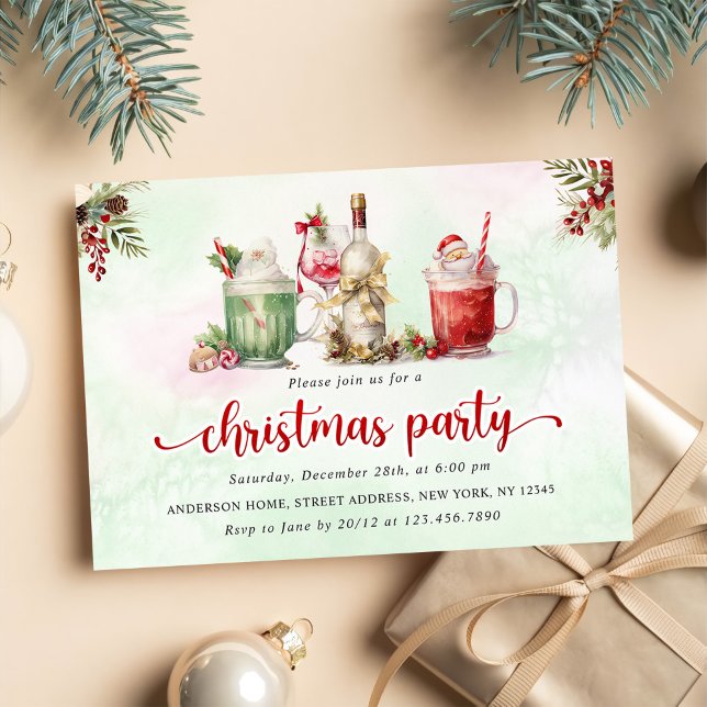 Christmas Holiday Cocktail Party Invitation (Creator Uploaded)