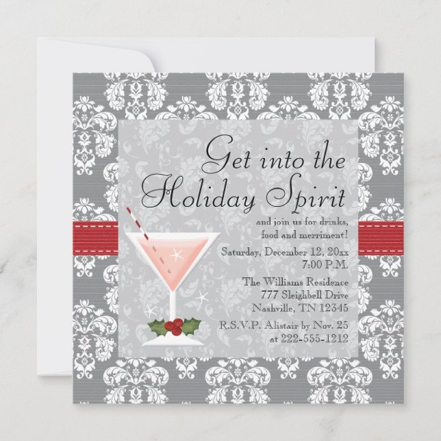 Christmas Holiday Cocktail Party Invitations (Front)