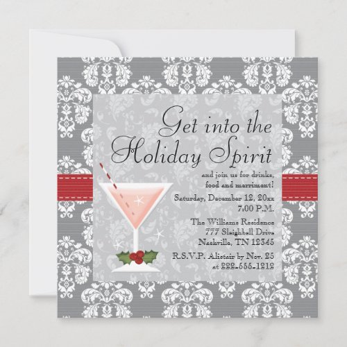 Christmas Holiday Cocktail Party Invitations