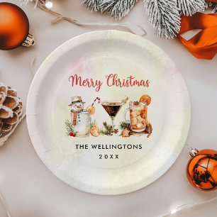 Christmas Holiday Cocktail Party Paper Plates