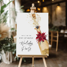 Christmas Holiday Cocktail Party Welcome Sign