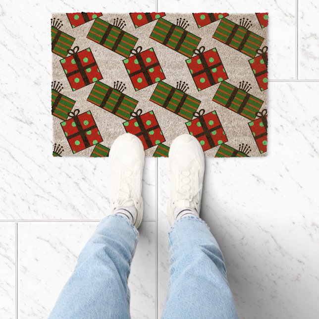 Christmas Holiday Coir Mat (Insitu)