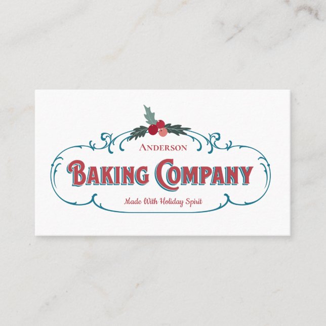 Christmas Holiday Cookie Baking Gift Card (Front)