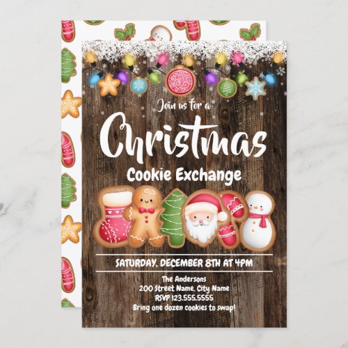 Christmas Holiday Cookie Exchange Invitation