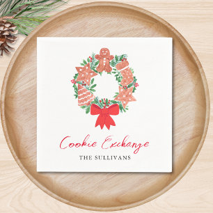 Christmas Holiday Cookie Exchange Napkins