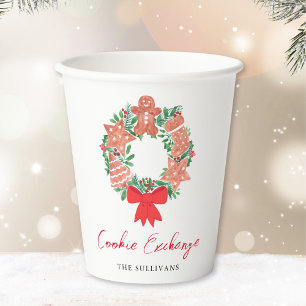 Christmas Holiday Cookie Exchange Paper Cups
