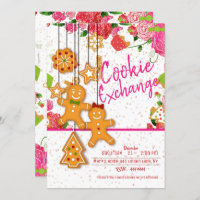 Christmas Holiday Cookie Exchange Party Invitation