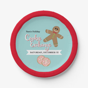 Christmas Holiday Cookie Exchange Party Paper Plates