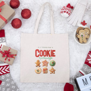 Christmas Holiday Cookie Exchange Party Tote Bag