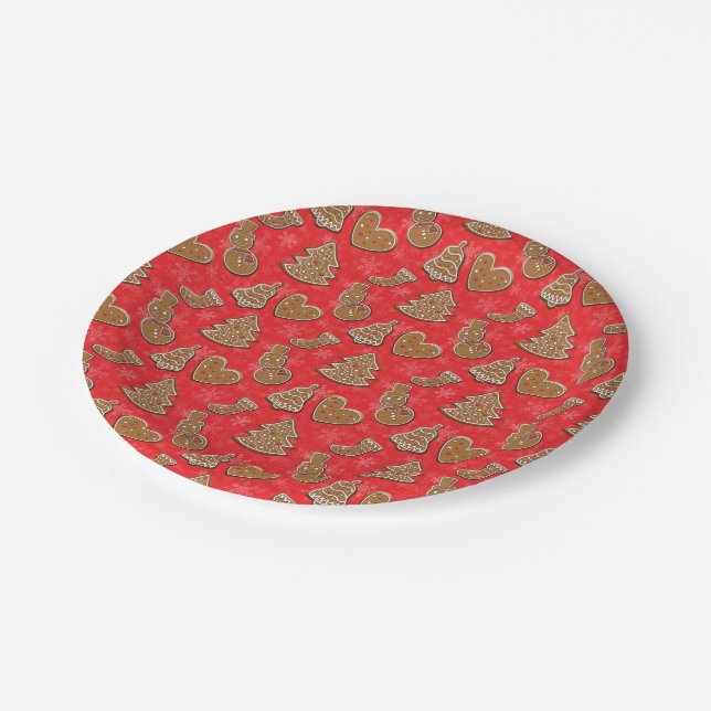 Christmas Holiday Cookie Paper Plates (Angled)