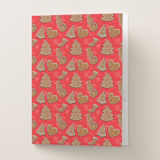 Christmas Holiday Cookie Pocket Folder (Front)