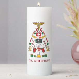 Christmas Holiday Coworker Pillar Candle