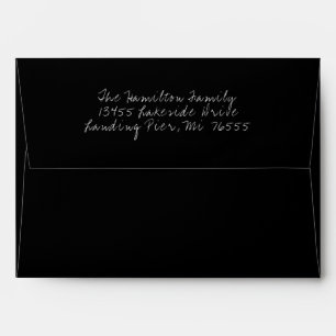 Christmas Holiday Custom Black Envelope