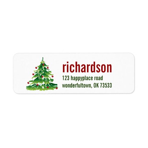 Christmas Holiday Custom Label