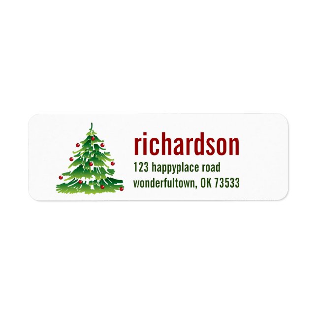 Christmas Holiday Custom Label (Front)