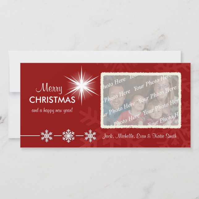 Christmas Holiday Customized Photo Cards (Front)