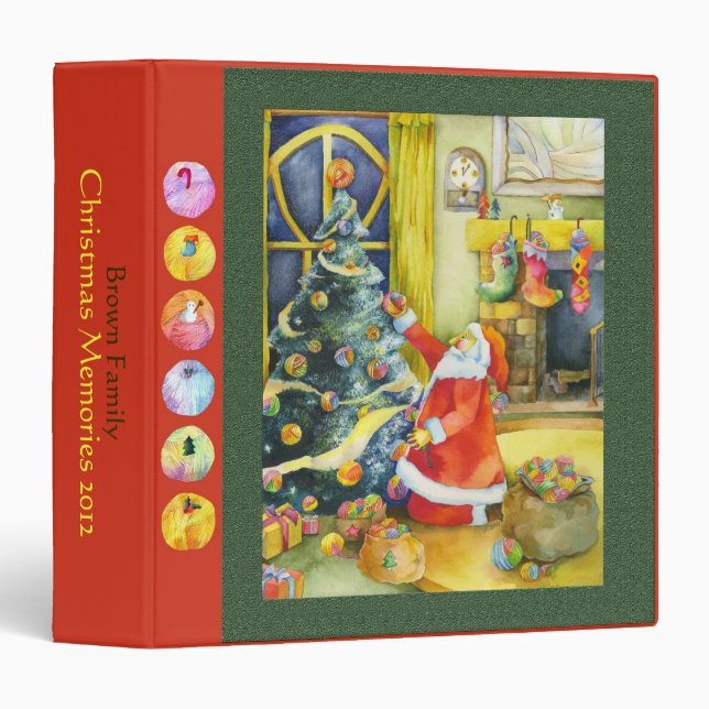 Christmas Holiday Cute Family Photo Book Binders (Front/Spine)