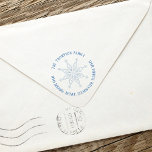 Christmas Holiday Cute Snowflake Return Address Self-inking Stamp<br><div class="desc">This design features Christmas holiday cute snowflake,  a return address family circle text,  with whimsical simple minimalist design,  a minimal typography font,  Christmas holiday mailing supplies,  fun festive snowflake winter,  family name and address,  holiday Christmas envelope stamp,  creative unique cute festive,  simple minimalist holiday Christmas</div>