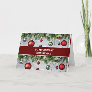CHRISTMAS HOLIDAY DECOR "BOSS" AT CHRISTMAS CARD