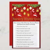 Christmas Holiday Decor Nursery Rhyme Quiz game (Front/Back)