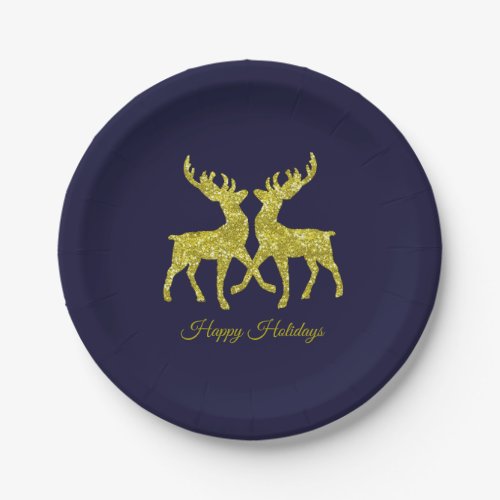 Christmas Holiday Deer Paper Plates