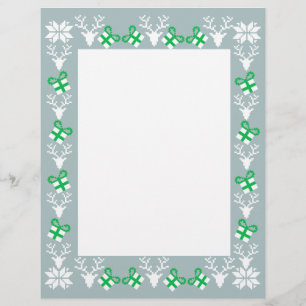 Christmas Holiday Deers And Gifts Letterhead