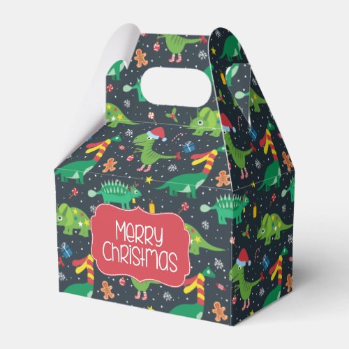 Christmas Holiday Dinosaur Favor Box