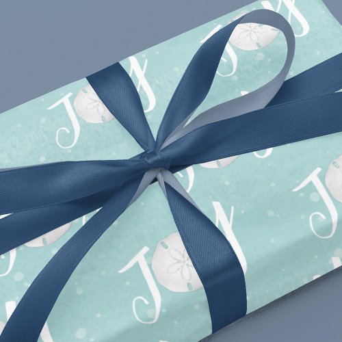 Christmas Holiday Elegant Beach Turquoise Coastal Wrapping Paper