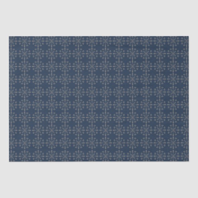 Christmas Holiday Elegant Classic Navy Blue  Tissue Paper (Front)