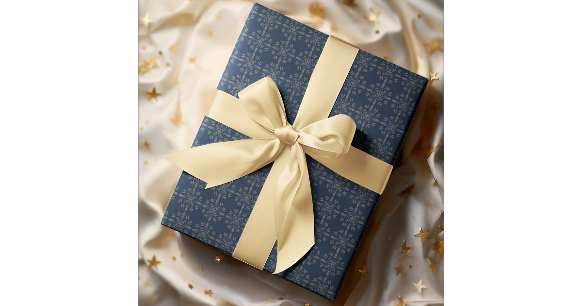 Elegant Blue Gift Wrapping