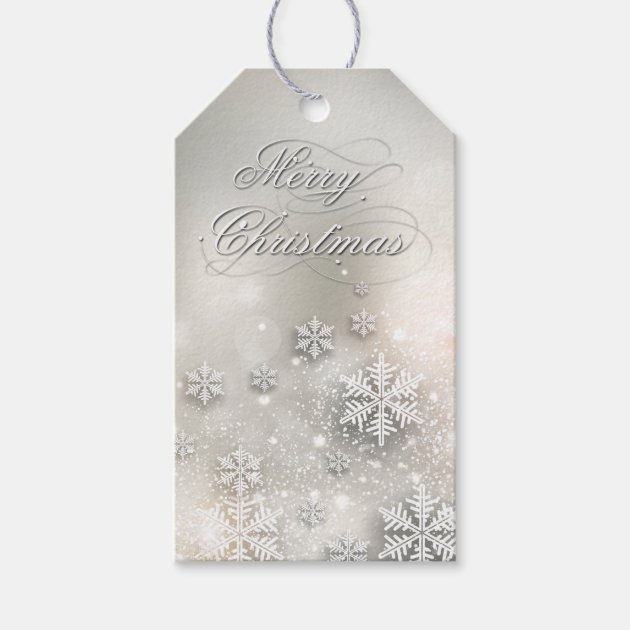 Christmas Holiday Elegant Snowflake Gift Tags
