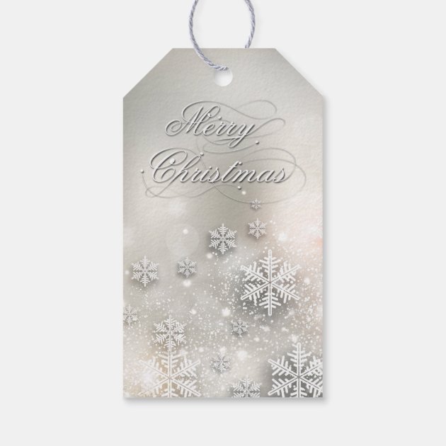 Christmas Holiday Elegant Snowflake Gift Tags