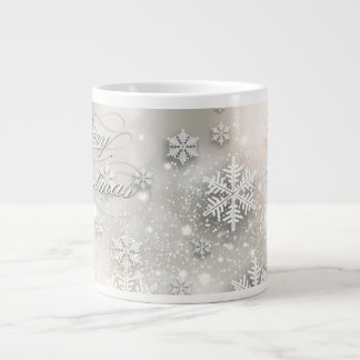 Christmas Holiday Elegant Snowflake Mug Word Art