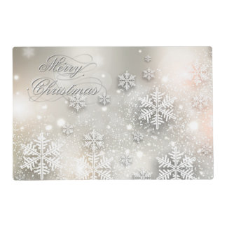 Christmas Holiday Elegant Snowflake Placemat
