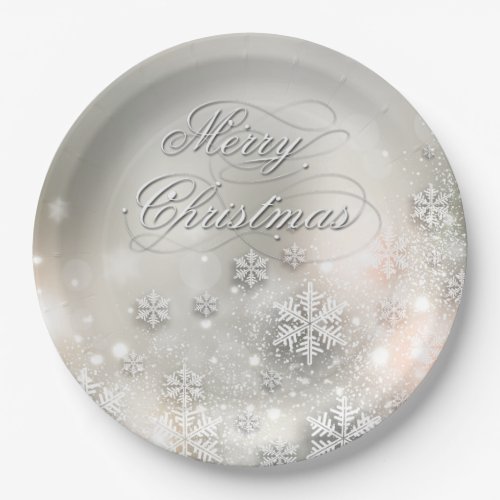 Christmas Holiday Elegant Snowflake Plate